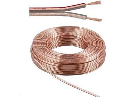 PremiumCord Kabely na propojení reprosoustav 100% CU měď 2x 0,75mm 10m