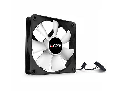 1stCOOL ventilátor SILENT, 12 cm Black/White 3pin/Molex