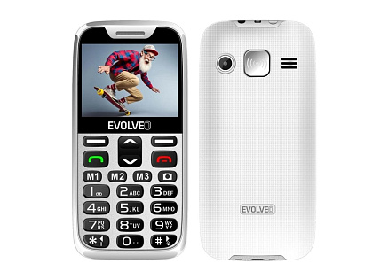 EVOLVEO EasyPhone XR, mobilní telefon pro seniory s nabíjecím stojánkem, bílá