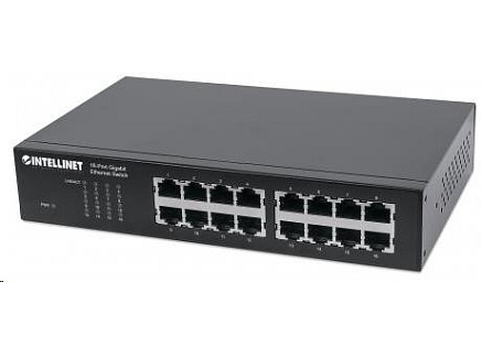 Intellinet 16-port Gigabit Ethernet Switch, 16x GbE, fanless