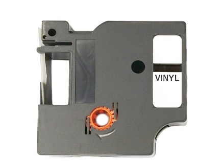 Xerox kompatibilní páska s DYMO 18444, 12mm x 5,5m, černý tisk / bílý podklad, RHINO, vinylová - ALLPRINT