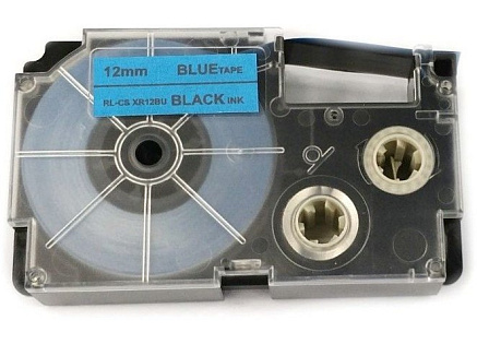 Xerox kompatibilní páska s Casio XR-12BU1, 12mm x 8m, černý tisk / modrý podklad - ALLPRINT