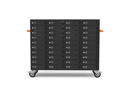 PORT nabíjecí skříňka pro 40 zařízení, individuální zámky, černá