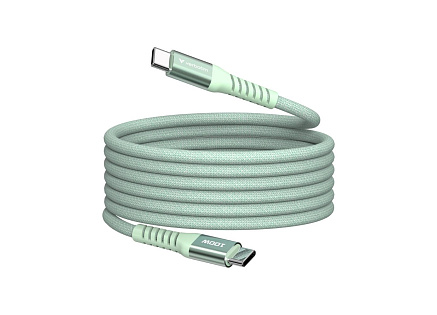 VERBATIM Kabel USB-C Sync & Charge, 100W, Magnetický, 120cm, zelená