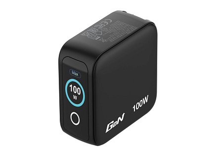 VERBATIM Mini GaN Nabíječka s displejem 100W, 2xUSB-C, 1xUSB-A, černá VERBATIM Mini GaN Nabíječka s displejem 100W, 2xUSB-C, 1xUSB-A, černá