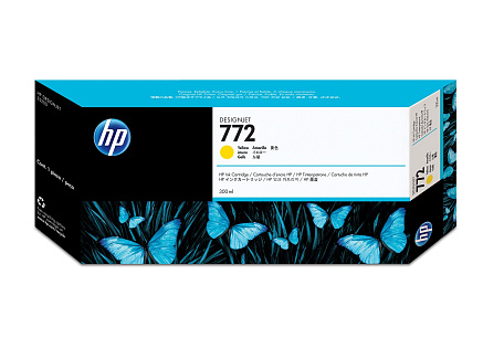 HP 772 Yellow DJ Ink Cart, 300 ml, CN630A