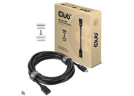 Club3D Kabel prodlužovací Rychlý HDMI 4K60HZ (M/F), 5m, černá, 26 AWG