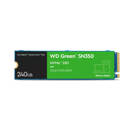 WD GREEN SSD NVMe 240GB PCIe SN350, Gen3 8GB/s, (R:2400/W:900 MB/s)