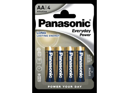 Panasonic Alkalická baterie LR6EPS/4BP Everyday Power (Blistr 4 ks)