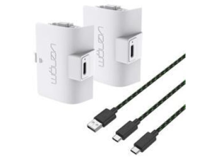 VENOM VS2874 Xbox Series S/X & One White High Capacity Twin Battery Pack + 3 meter cable
