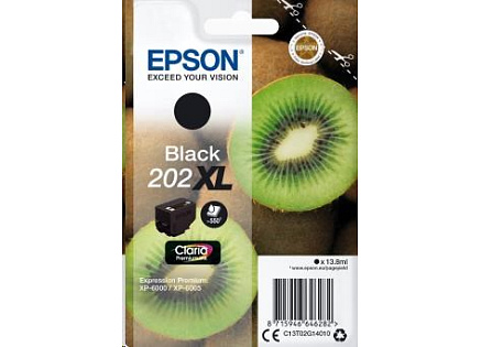 EPSON ink čer Singlepack "Kiwi" Black 202XL Claria Premium Ink 13,8 ml EPSON ink čer Singlepack "Kiwi" Black 202XL Claria Premium Ink 13,8 ml