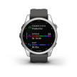 Garmin fenix 7s Glass, Silver/ Graphite Silicone Band, EU