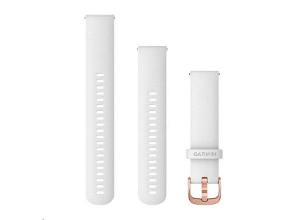 Garmin řemínek Quick Release 20mm, silikonový bílý, růžovozlatá přezka Garmin řemínek Quick Release 20mm, silikonový bílý, růžovozlatá přezka