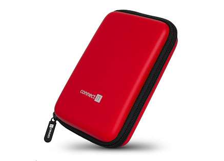 CONNECT IT HardShellProtect pevné skořepinové ochranné pouzdro na 2,5" HDD, červená