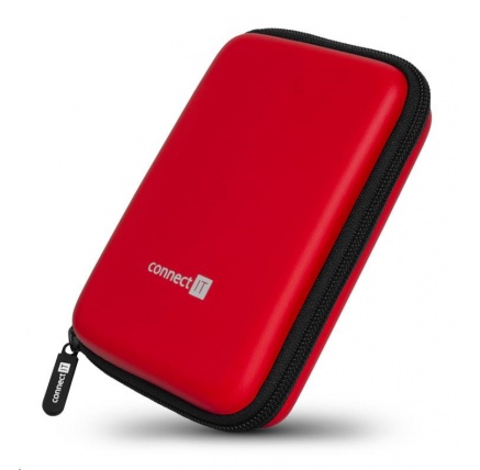 CONNECT IT HardShellProtect pevné skořepinové ochranné pouzdro na 2,5" HDD, červená CONNECT IT HardShellProtect pevné skořepinové ochranné pouzdro na 2,5" HDD, červená