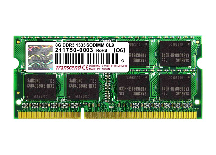 TRANSCEND SODIMM DDR3 8GB 1333MHz 2Rx8 CL9 TRANSCEND SODIMM DDR3 8GB 1333MHz 2Rx8 CL9