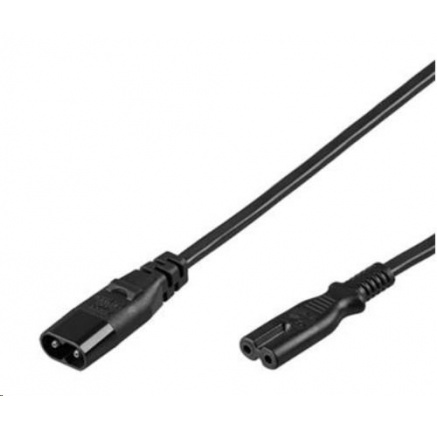 PremiumCord Kabel síťový prodlužovací IEC 60320 C7>C8 230V 2m PremiumCord Kabel síťový prodlužovací IEC 60320 C7>C8 230V 2m