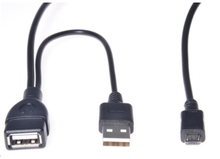 PREMIUMCORD USB redukce kabel USB A/female+USB A/male - Micro USB/male OTG
