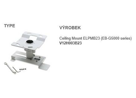 EPSON Ceiling Mount ELPMB23 pro EB-19xx,17xx,8x,8xx,EB-Sx,EB-Xx,EB-Wx Ceiling Kit  - stropní držák projektoru