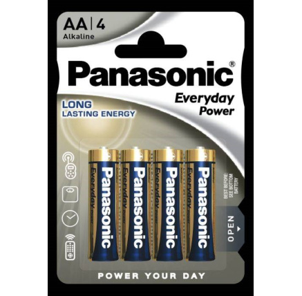 Panasonic Alkalická baterie LR6EPS/4BP Everyday Power (Blistr 4 ks) Panasonic Alkalická baterie LR6EPS/4BP Everyday Power (Blistr 4 ks)