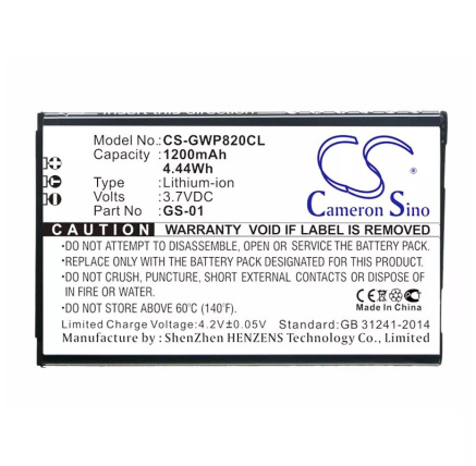 Grandstream baterie 3,8V 1500mAh pro WP810, WP820, DP730 Grandstream baterie 3,8V 1500mAh pro WP810, WP820, DP730