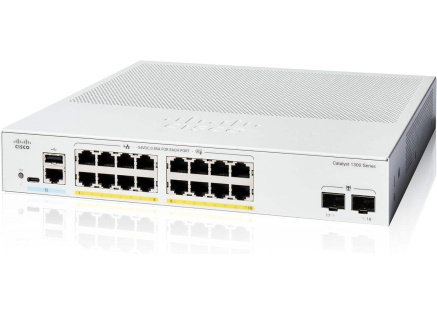 Cisco Catalyst switch C1300-16FP-2G (16xGbE,2xSFP,16xPoE+,240W,fanless)