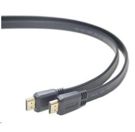 PREMIUMCORD HDMI High Speed + Ethernet plochý kabel, zlacené konektory, 5m PREMIUMCORD HDMI High Speed + Ethernet plochý kabel, zlacené konektory, 5m