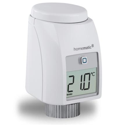 Homematic IP  Termostatická hlavice Optimal (UK) - HmIP-eTRV-2-UK - Obrácený displej pro horizontální čtení