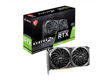 MSI VGA NVIDIA GeForce RTX 3060 VENTUS 2X 12G OC, 12G GDDR6, 3xDP, 1xHDMI MSI VGA NVIDIA GeForce RTX 3060 VENTUS 2X 12G OC, 12G GDDR6, 3xDP, 1xHDMI