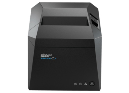Star TSP143IV-UE SK, Linerless, CloudPRNT, 8 dots/mm (203 dpi), cutter, linerless, LTS, USB, Ethernet, kit, grey