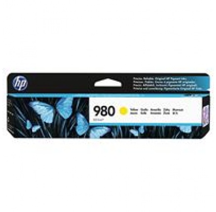 HP 980 Yellow Ink Cart, D8J09A (6,600 pages)