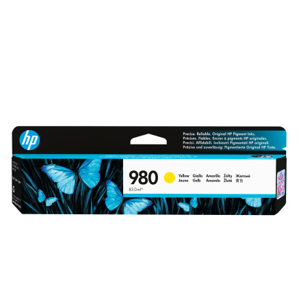HP 980 Yellow Ink Cart, D8J09A (6,600 pages) HP 980 Yellow Ink Cart, D8J09A (6,600 pages)