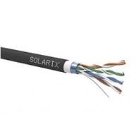 Instalační kabel Solarix venkovní FTP, Cat5E, drát, PVC+PE, dvojitý plášť, cívka 305m SXKD-5E-FTP-PVC+PE