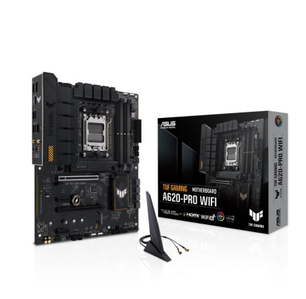 ASUS MB Sc AM5 TUF GAMING A620-PRO WIFI, AMD A620, 4xDDR5, 1xHDMI, 1xDP, ATX