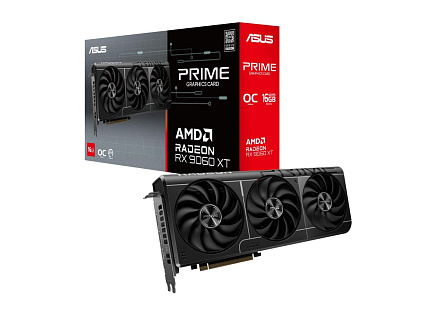 ASUS VGA AMD Radeon RX 9060 XT PRIME OC 16GB, RX 9060 XT, 16GB GDDR6, 2xDP, 1xHDMI