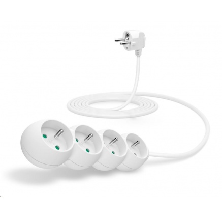 CONNECT IT prodlužovací kabel 230V, 3 zásuvky, 1,5 m, bez vypínače (bílý) CONNECT IT prodlužovací kabel 230V, 3 zásuvky, 1,5 m, bez vypínače (bílý)