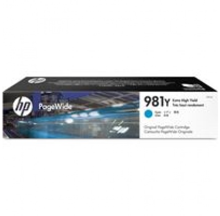 HP 981Y Extra High Yield Cyan Original PageWide Cartridge (16,000 pages)