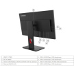 BAZAR - LENOVO LCD T27UD-40 - 27",IPS,16:9,3840x2160,60Hz,350cd/m2,1500:1,4ms,HDMI,DP,USB Hub,USB-C,RJ45 - Poš. ob