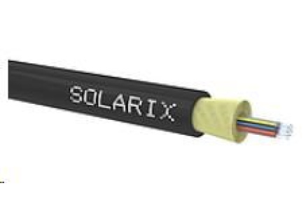 DROP1000 kabel Solarix, 16vl 9/125, 3,9mm, LSOH, černý, cívka 500m SXKO-DROP-16-OS-LSOH