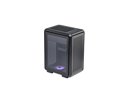 Cooler Master case MasterFrame 400 Mesh Black, mATX, Průhledná bočnice,1x 120mm ARGB Fan, Černá