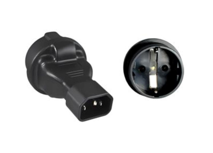 Adaptér IEC C14 na SCHUKO CEE 7/3 napětí 230V, 10A Adaptér IEC C14 na SCHUKO CEE 7/3 napětí 230V, 10A