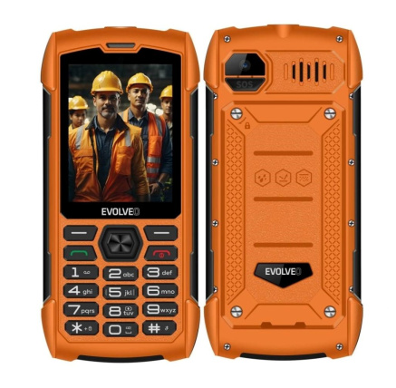 EVOLVEO StrongPhone H1, vodotěsný odolný Dual SIM telefon, oranžová EVOLVEO StrongPhone H1, vodotěsný odolný Dual SIM telefon, oranžová