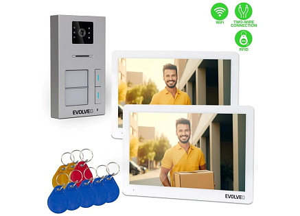 EVOLVEO DoorPhone 20-2W - 2 drátový videotelefon s aplikací pro dvě domácnosti a 32GB pamětí EVOLVEO DoorPhone 20-2W - 2 drátový videotelefon s aplikací pro dvě domácnosti a 32GB pamětí