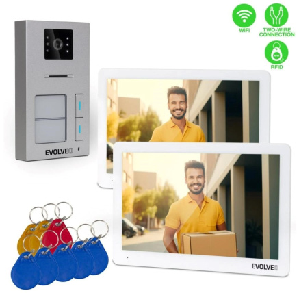 EVOLVEO DoorPhone 20-2W - 2 drátový videotelefon s aplikací pro dvě domácnosti a 32GB pamětí EVOLVEO DoorPhone 20-2W - 2 drátový videotelefon s aplikací pro dvě domácnosti a 32GB pamětí