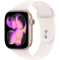 Apple Watch Series 11 GPS + Cellular 46mm Rose Gold Aluminium Case with Light Blush Sport Band - M/L