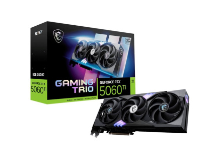 MSI VGA NVIDIA GeForceRTX 5060 Ti 8G GAMING TRIO OC, RTX 5060 Ti, 8GB GDDR7, 3xDP, 1xHDMI