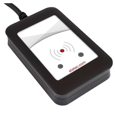 Elatec RFID čtečka black, RS232 cable 2.0m, integrated 125kHz+13.56MHz antenna