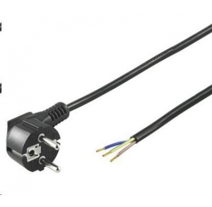PREMIUMCORD Kabel Flexo síťový třížilový 230V s úhlovou vidlicí 2m černá PREMIUMCORD Kabel Flexo síťový třížilový 230V s úhlovou vidlicí 2m černá