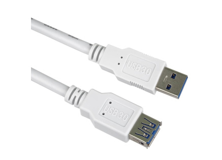 PremiumCord Prodlužovací kabel USB 3.0 Super-speed 5Gbps A-A, MF, 9pin, 2m, bílá