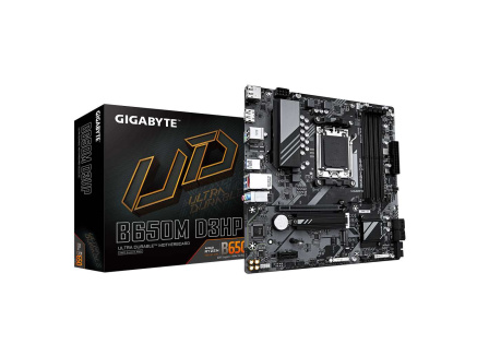 GIGABYTE MB Sc AM5 B650M D3HP, AMD B650, 4xDDR5, 2xDP, 1xHDMI, mATX
